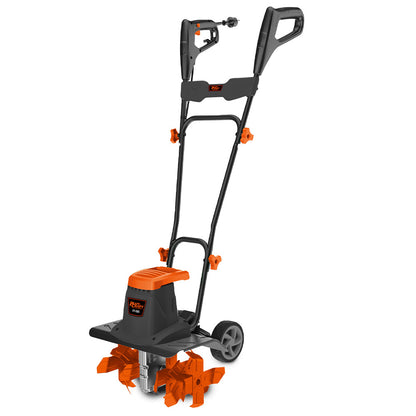 Electric Garden Tiller & Cultivator, 1400W, Adjustable Depth, 6 Tines, 0.15m Wheels