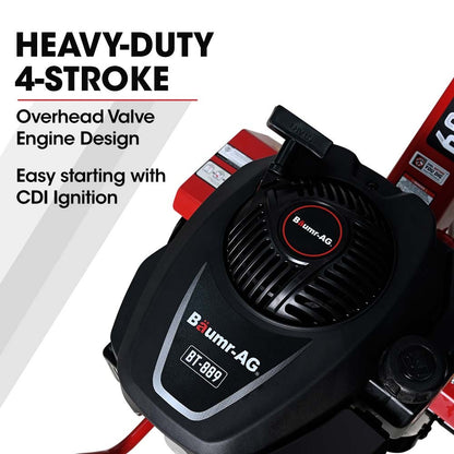 150cc 4-Stroke Petrol Tiller Cultivator with Adjustable Width and Depth