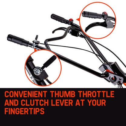 7HP Self-Propelled Cultivator Tiller & Plougher with 0.8m Scope, 350mm Depth
