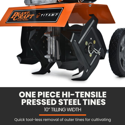Titan 7: 52cc 2-Stroke Petrol Cultivator Tiller with 0.25m Tilling Width