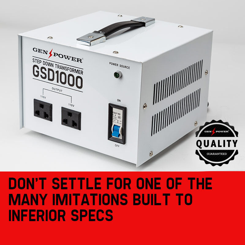1000W Stepdown Voltage Converter 240V to 110V with Pure Sine Output