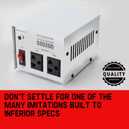 200W Solid State Step Down Transformer 240V to 110V Converter for Appliances