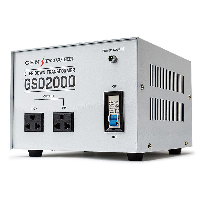 2000W Stepdown Transformer 240V to 110V Voltage Converter with Universal Plug