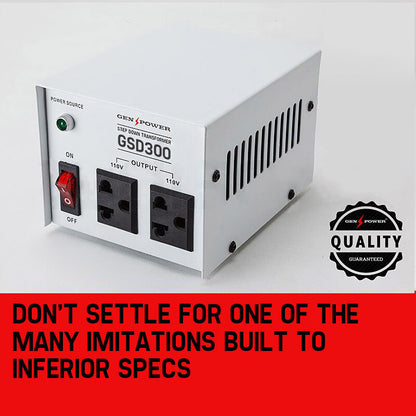 300W Step Down Transformer 240V to 110V Voltage Converter for Global Use