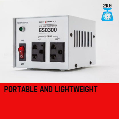 300W Step Down Transformer 240V to 110V Voltage Converter for Global Use
