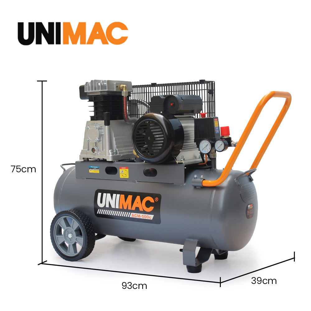 50L 2.2kW Air Compressor, 280L/min, 8 Bar, Brushless Motor, Certified Tank