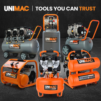 15L Portable Oil-Free Air Compressor, 1.1kW, 0.38m Tank, 19kg, 116PSI