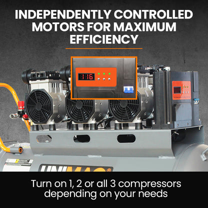 100L Oil-Free Air Compressor with 4.5 HP, Quiet Operation, and Dual Outlets