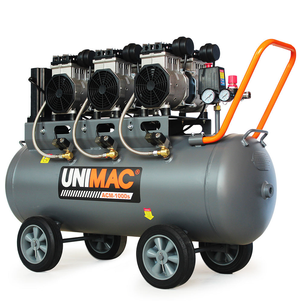 100L Oil-Free Air Compressor with 4.5 HP, Quiet Operation, and Dual Outlets