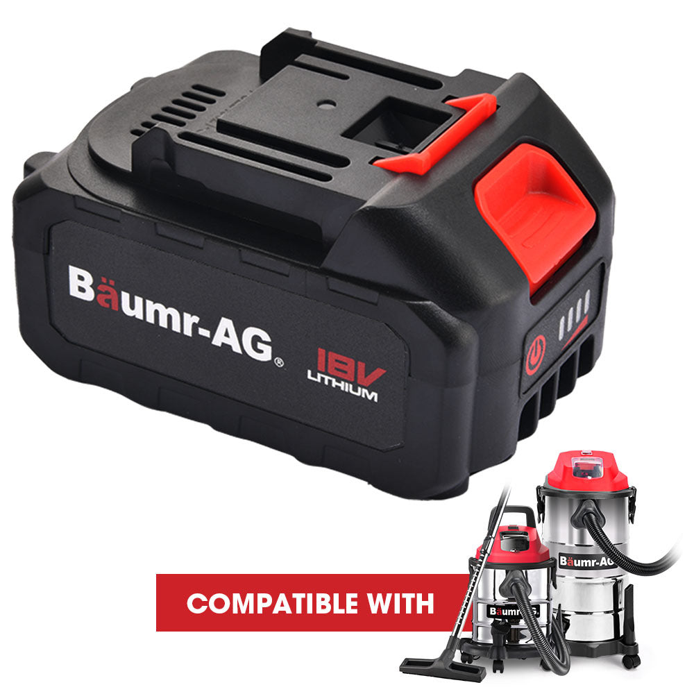 18V 4Ah Lithium-Ion Battery for Cordless Wet & Dry Vacuums - 20L & 30L Models