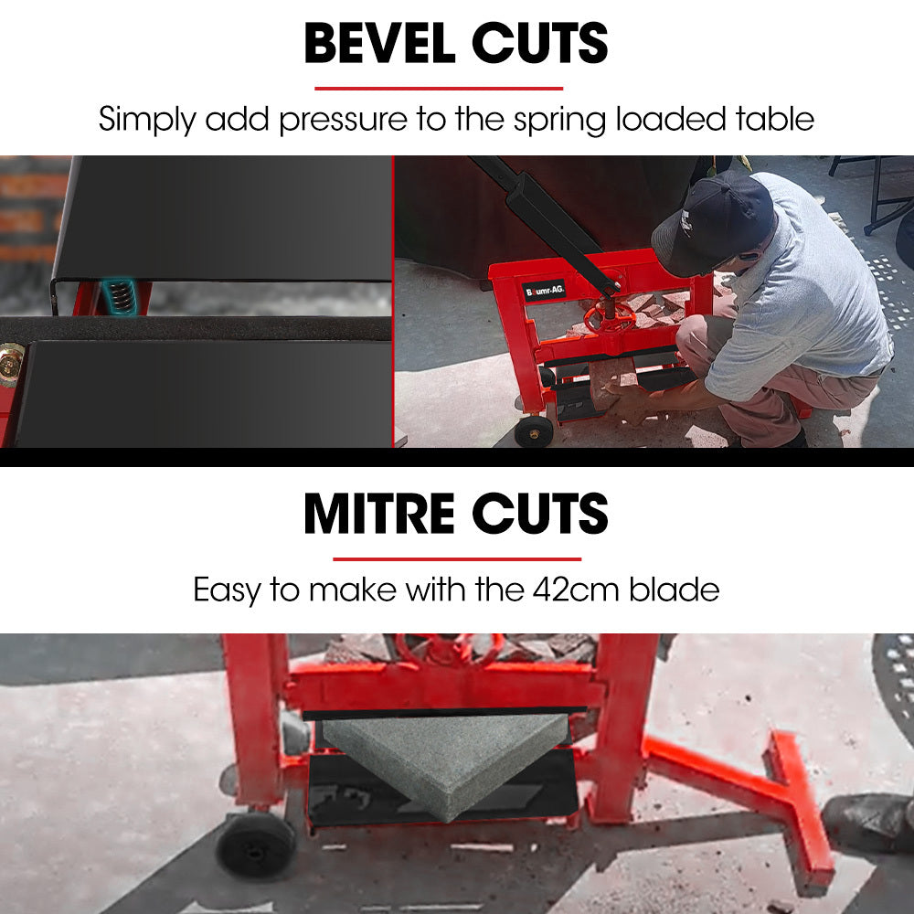 Manual Block Splitter, 0.42m Cutting Length for Paver, Brick, and Stone