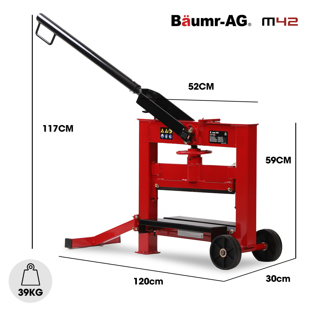 Manual Block Splitter, 0.42m Cutting Length for Paver, Brick, and Stone
