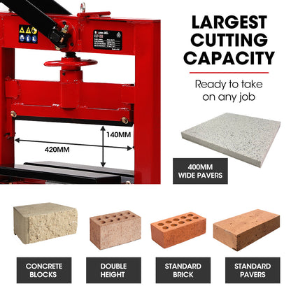 Manual Block Splitter, 0.42m Cutting Length for Paver, Brick, and Stone