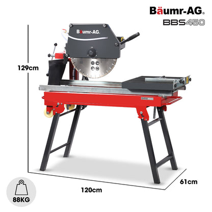 2200W Electric Masonry Table Saw with 0.45m Blade & 0.13m Cut Depth