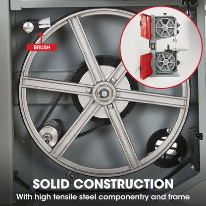 500W Wood Bandsaw with Stand, 115mm Cutting Depth (BS40)