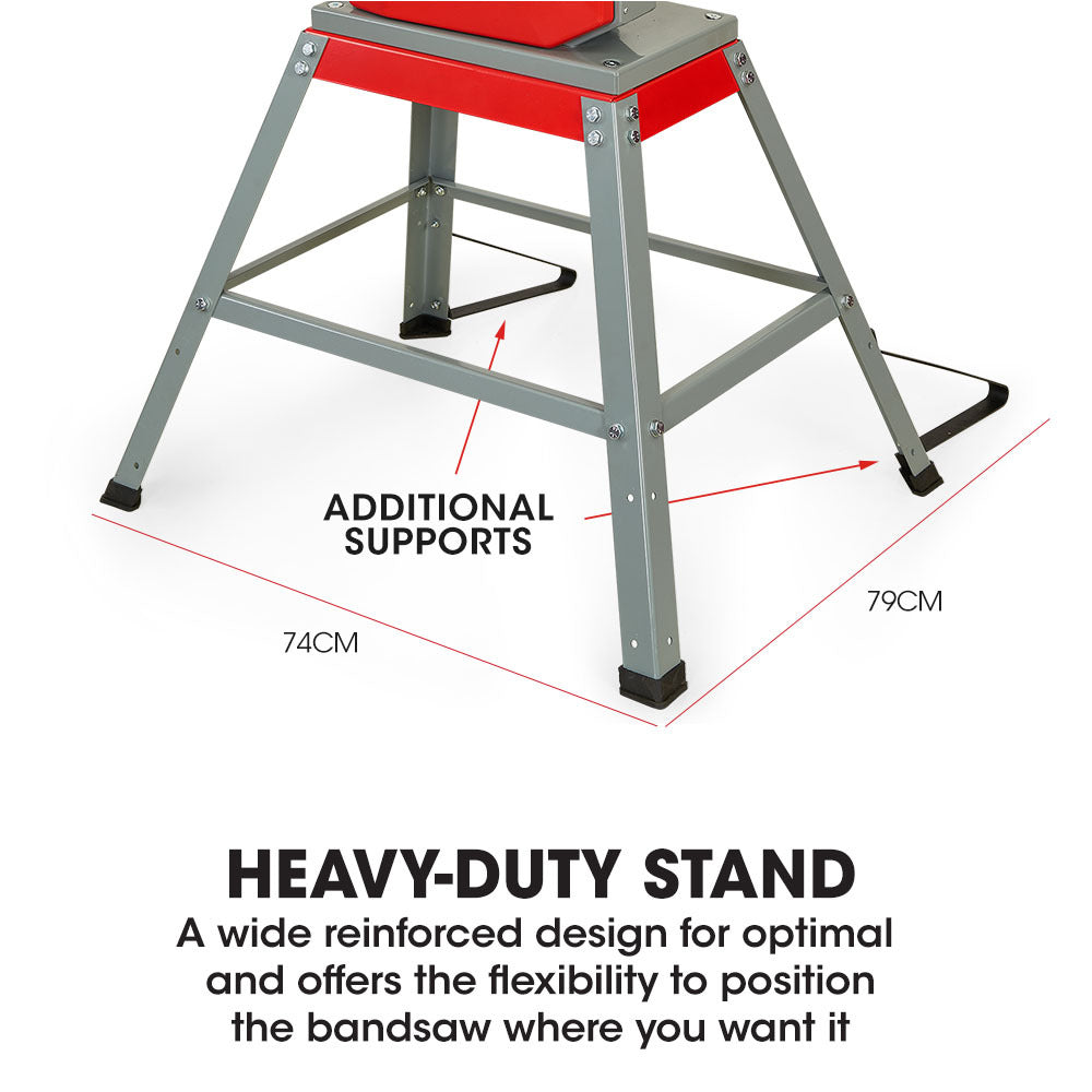 500W Wood Bandsaw with Stand, 115mm Cutting Depth (BS40)