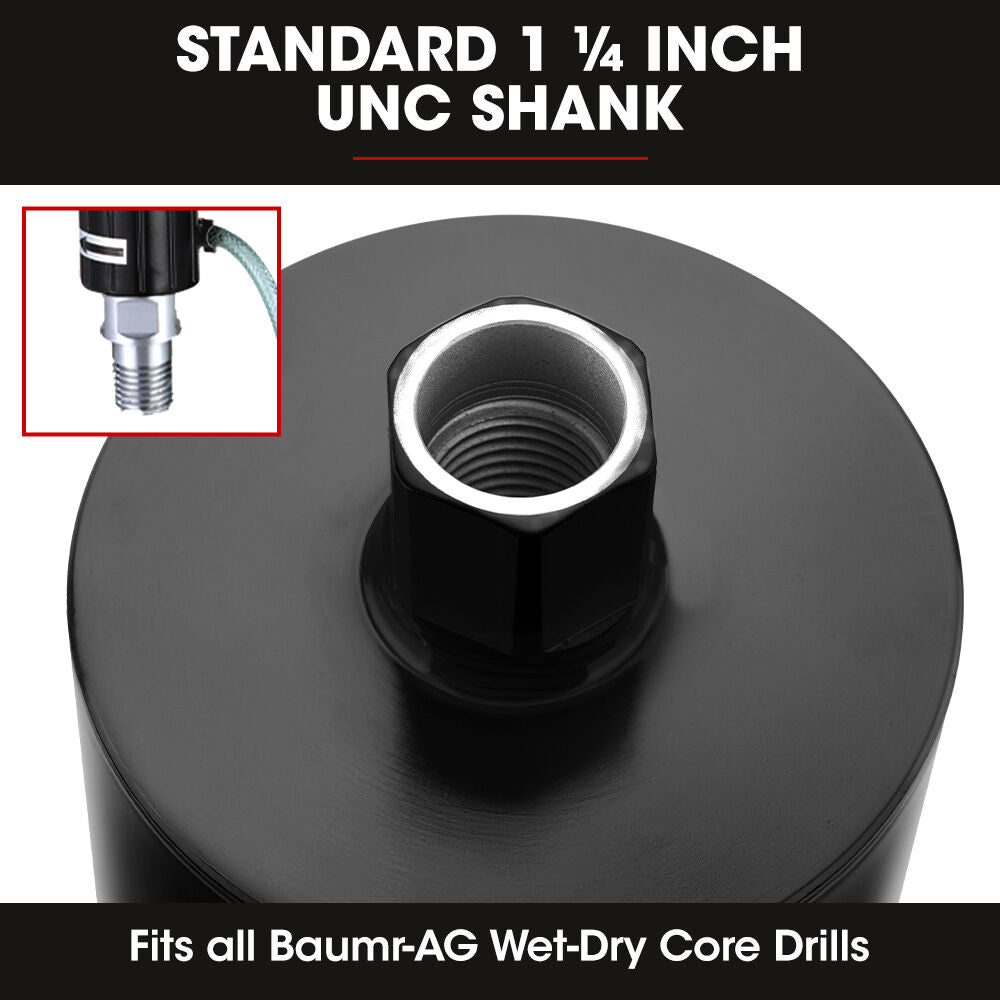 114mm Diamond Core Drill Bit for Concrete, Tile, Stone & Brick - 1.25 UNC