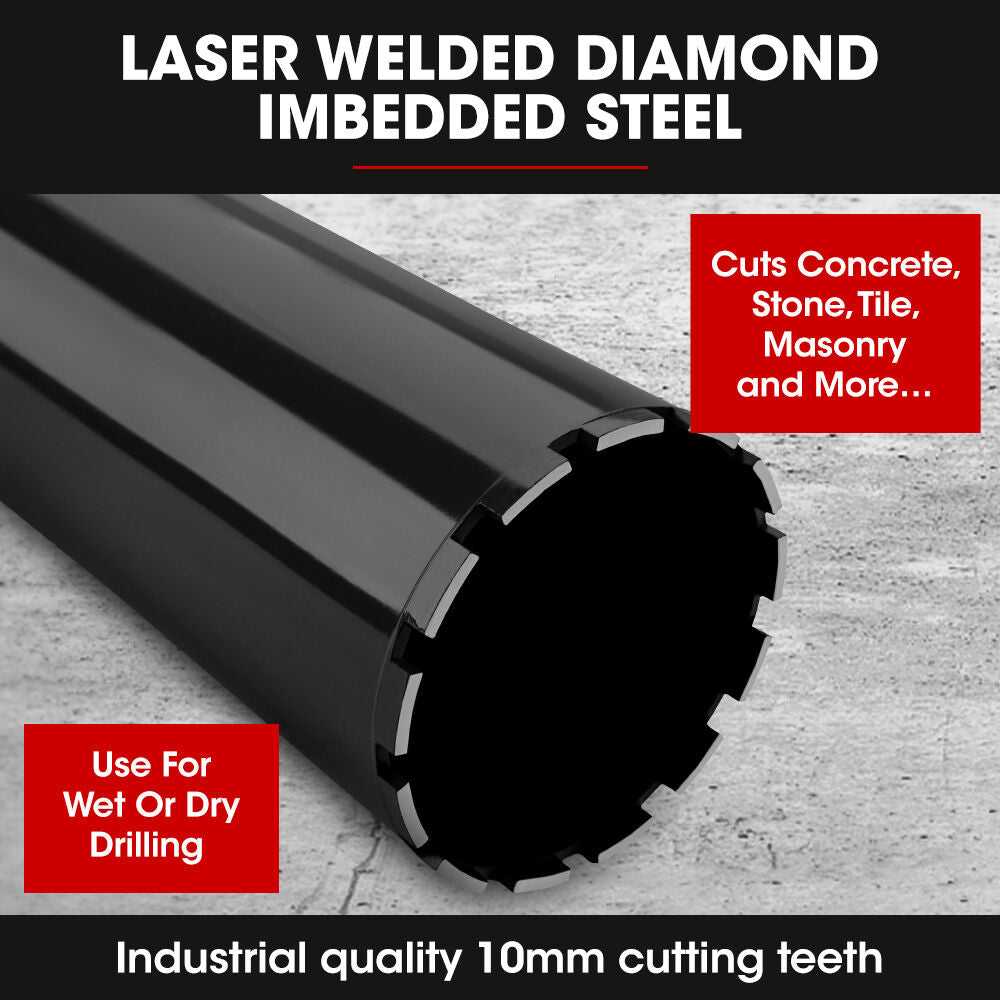 152mm Diamond Core Drill Bit for Concrete, Stone, and Masonry - 1.4m Length