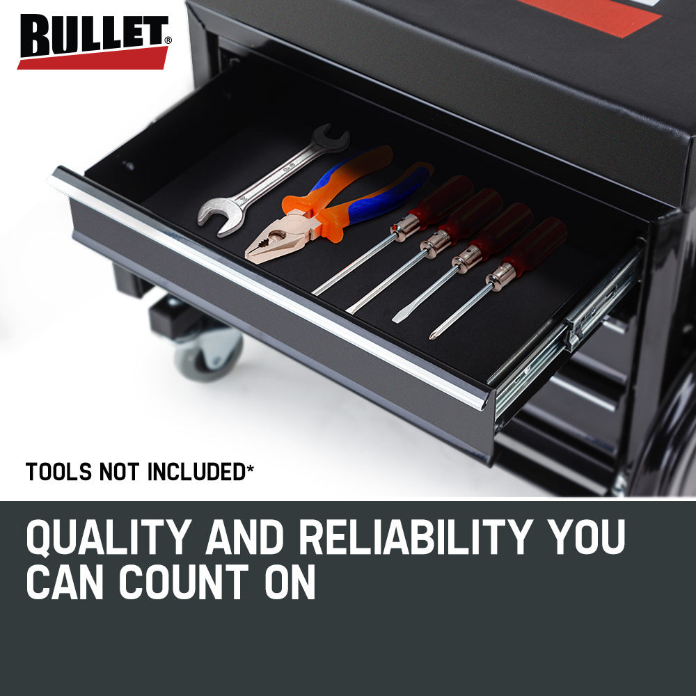 2-in-1 Rolling Tool Box Stool with 3 Drawers, 158kg Capacity & Swivel Wheels