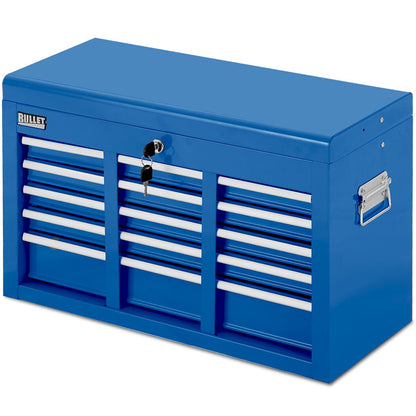 9 Drawer Tool Box Chest, Organiser Mechanic Garage Storage Toolbox Set - Blue