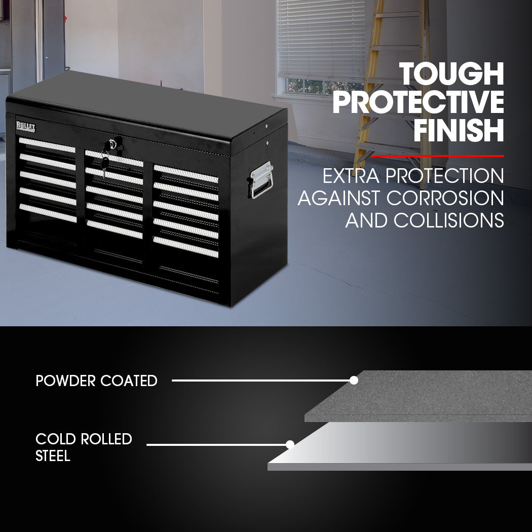 9-Drawer Black Tool Chest with Lock System and Easy-Glide Rails
