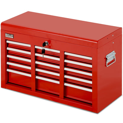 Red 9-Drawer Tool Chest with Lock & EVA Lined Drawers, 0.23m Steel Toolbox