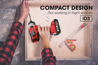 20V Cordless Drill & Impact Driver Kit with SYNC Battery & Charger, 0.25m Chuck