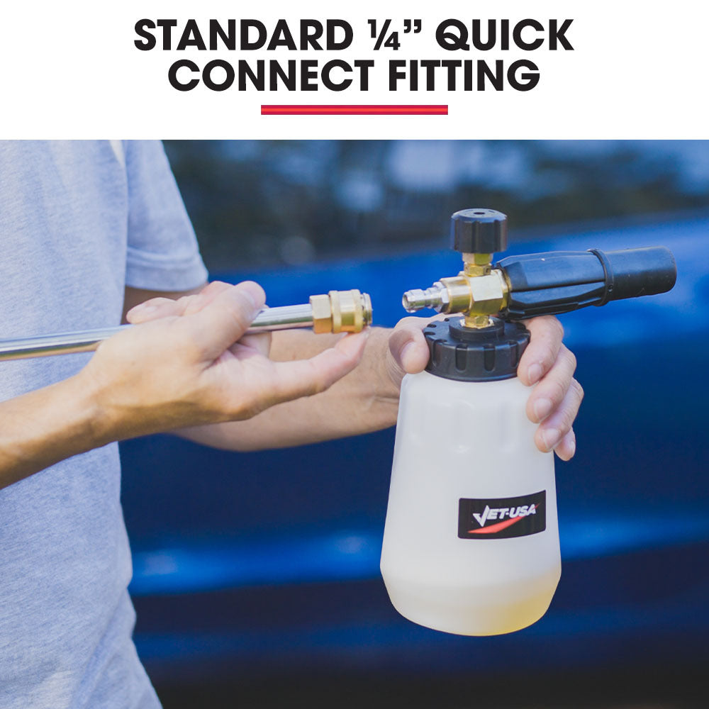 Adjustable Foam Cannon with 1L Bottle for High-Pressure Washers (0.025 m)
