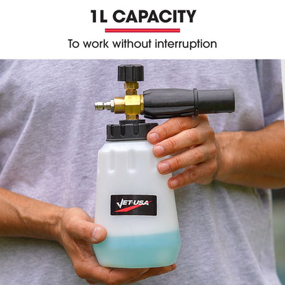 Adjustable Foam Cannon with 1L Bottle for High-Pressure Washers (0.025 m)
