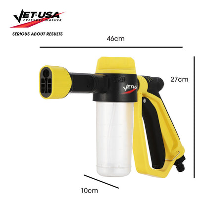 Adjustable Foam Cannon Gun with 0.6m Hose Connector and 240ml Soap Bottle