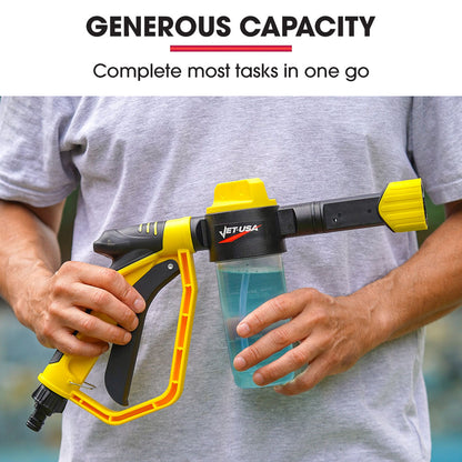 Adjustable Foam Cannon Gun with 0.6m Hose Connector and 240ml Soap Bottle
