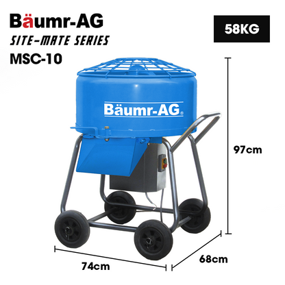 100L Forced Action Pan Mixer with 1100W Motor, Portable 58kg Design