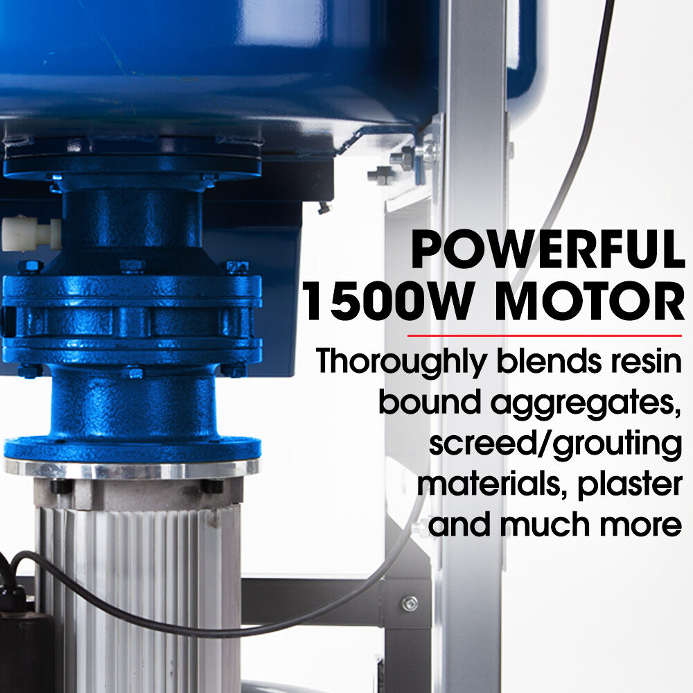 120L Electric Forced Action Mixer, 1.5kW Motor, 0.25m Rubber Wheels