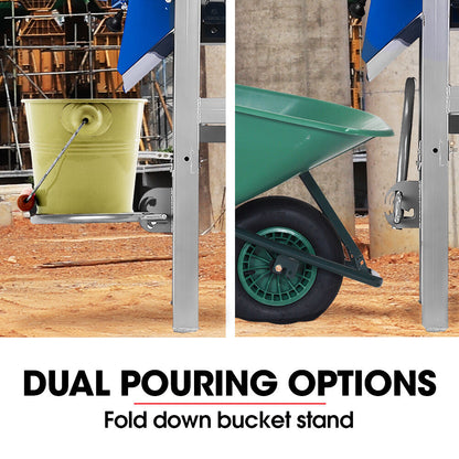 120L Electric Forced Action Mixer, 1.5kW Motor, 0.25m Rubber Wheels