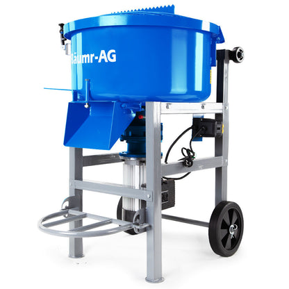 120L Electric Forced Action Mixer, 1.5kW Motor, 0.25m Rubber Wheels
