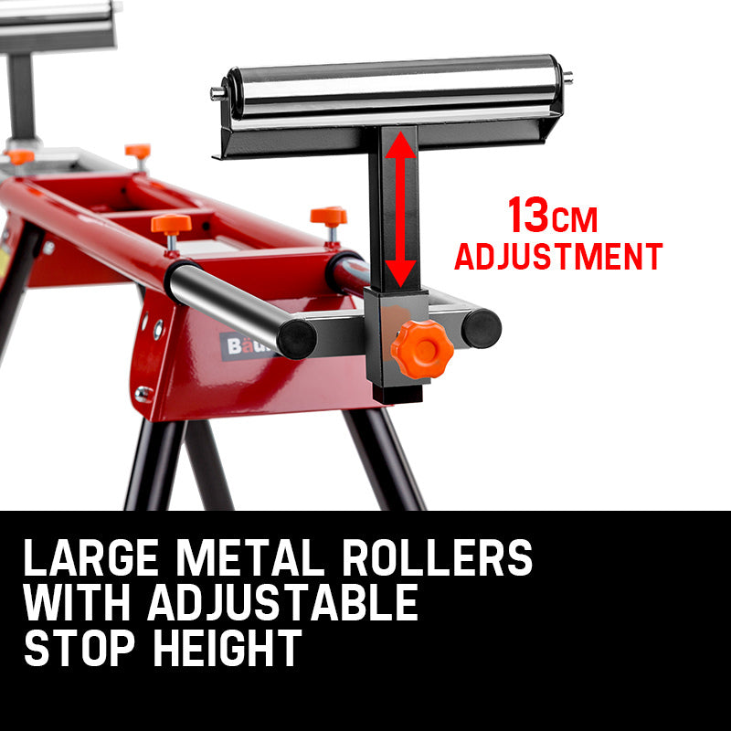 Universal Adjustable Mitre Saw Stand with Quick Release and 150KG Capacity