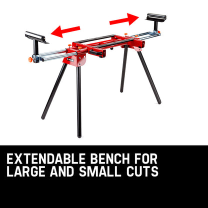 Universal Adjustable Mitre Saw Stand with Quick Release and 150KG Capacity