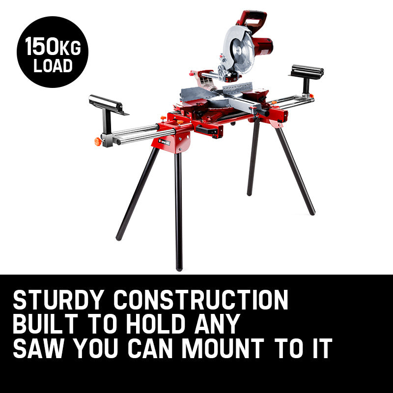 Universal Adjustable Mitre Saw Stand with Quick Release and 150KG Capacity