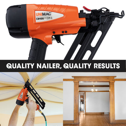 Heavy Duty 0.32-0.64m Finishing Nailer with Angled Magazine and Quick-Load