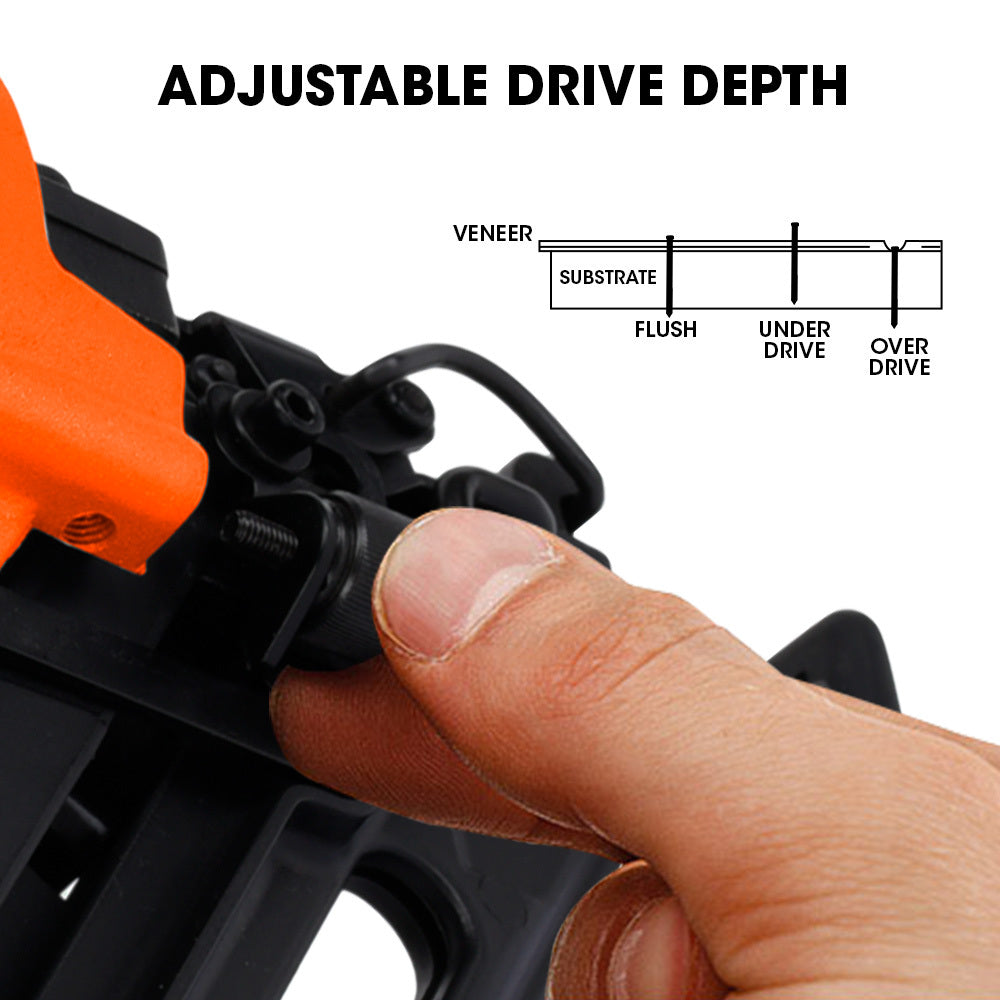 Heavy Duty 0.32-0.64m Finishing Nailer with Angled Magazine and Quick-Load