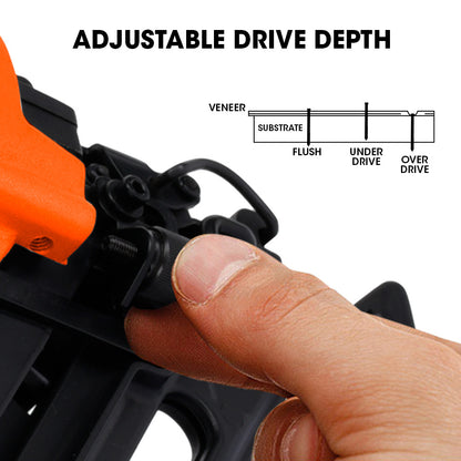Heavy Duty 0.32-0.64m Finishing Nailer with Angled Magazine and Quick-Load