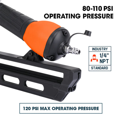 Heavy Duty 0.32-0.64m Finishing Nailer with Angled Magazine and Quick-Load