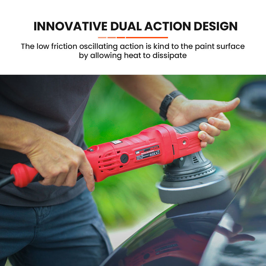 Dual Action Electric Car Polisher with 720W Motor, 0.15m Pads, 6 Speeds