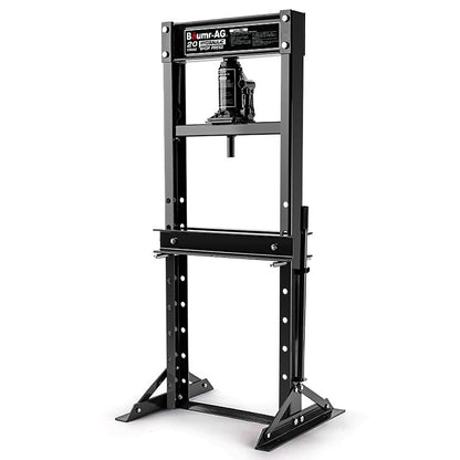 20 Tonne Hydraulic Shop Press with Adjustable H-Frame and Dual Ram Springs