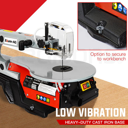 120W Electric Scroll Saw with Adjustable Table and LED Lights