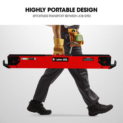 Heavy-Duty Steel Folding Sawhorses, 1000kg Capacity, Adjustable Support Arms