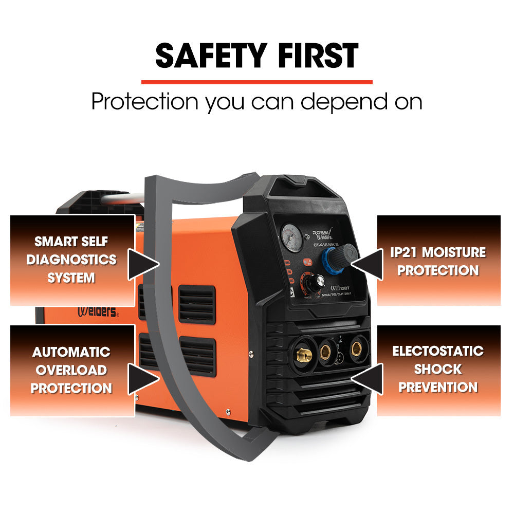 3-in-1 Inverter Welder Plasma Cutter with IGBT Technology, 8kg, 50 Amp Output