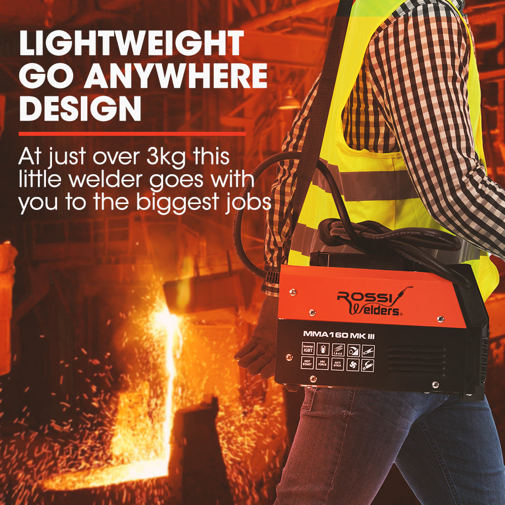 160 Amp Portable Inverter Welder with Adjustable Current and IGBT Technology