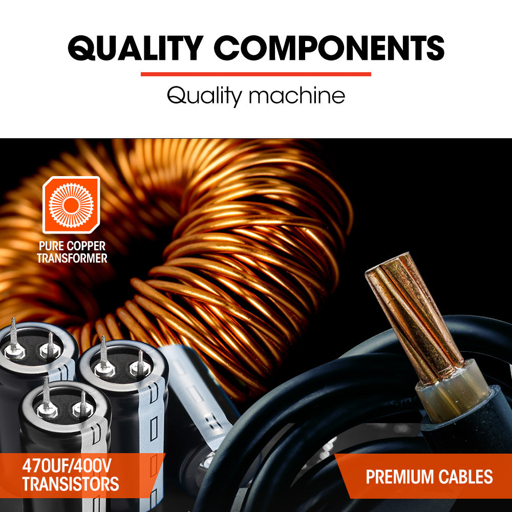 120A Portable Gasless Welder - 3in1 MMA ARC/MIG/Lift-TIG, 5kg, 0.5-12mm Welding