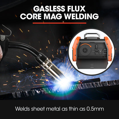 120A Portable Gasless Welder - 3in1 MMA ARC/MIG/Lift-TIG, 5kg, 0.5-12mm Welding
